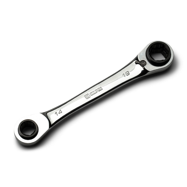 Capri Tools 4-in-1 120-Tooth Box End Reversible Ratcheting Wrench, 14, 15, 17 and 19 mm, Metric CP11881 - main